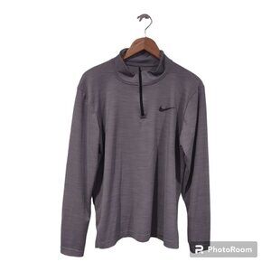 Nike Pullover Men's Breathable 1/4 Zip Training Shirt Gray Size large